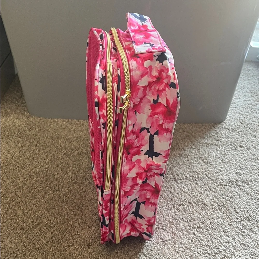 Isaac Mizrahi Pink Floral Travel Bag - Picture 9 of 9
